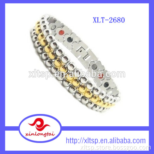 silver Carbon fiber mesh magnetic bracelet lady titanium germanium bracelet